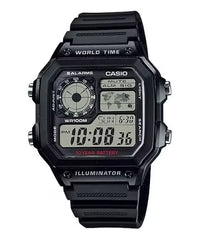 Thumbnail for Casio Watch Digital World Time Illuminator Black AE-1200WH - 1AVDF