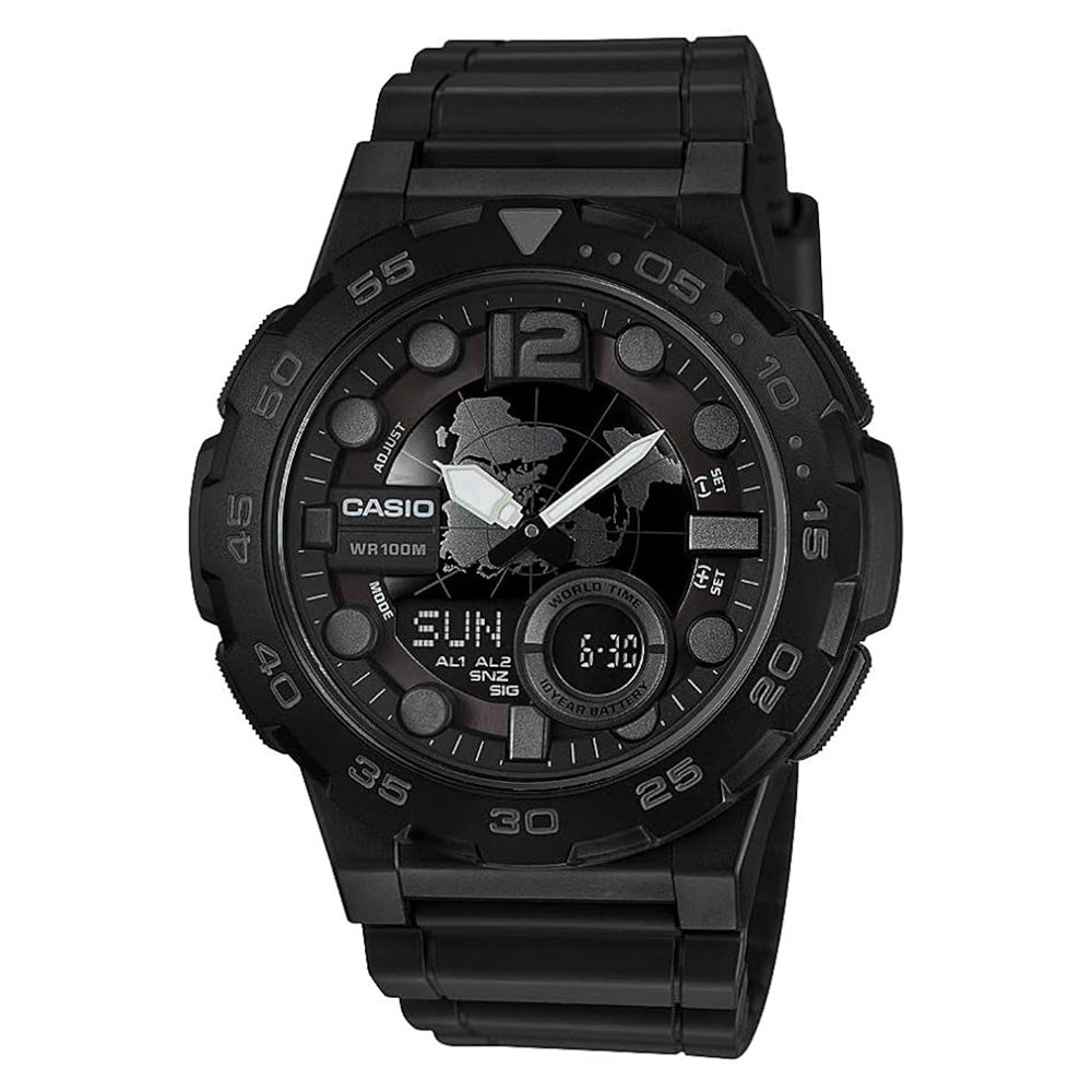 Casio World Time Watch Black AEQ-100W-1BV