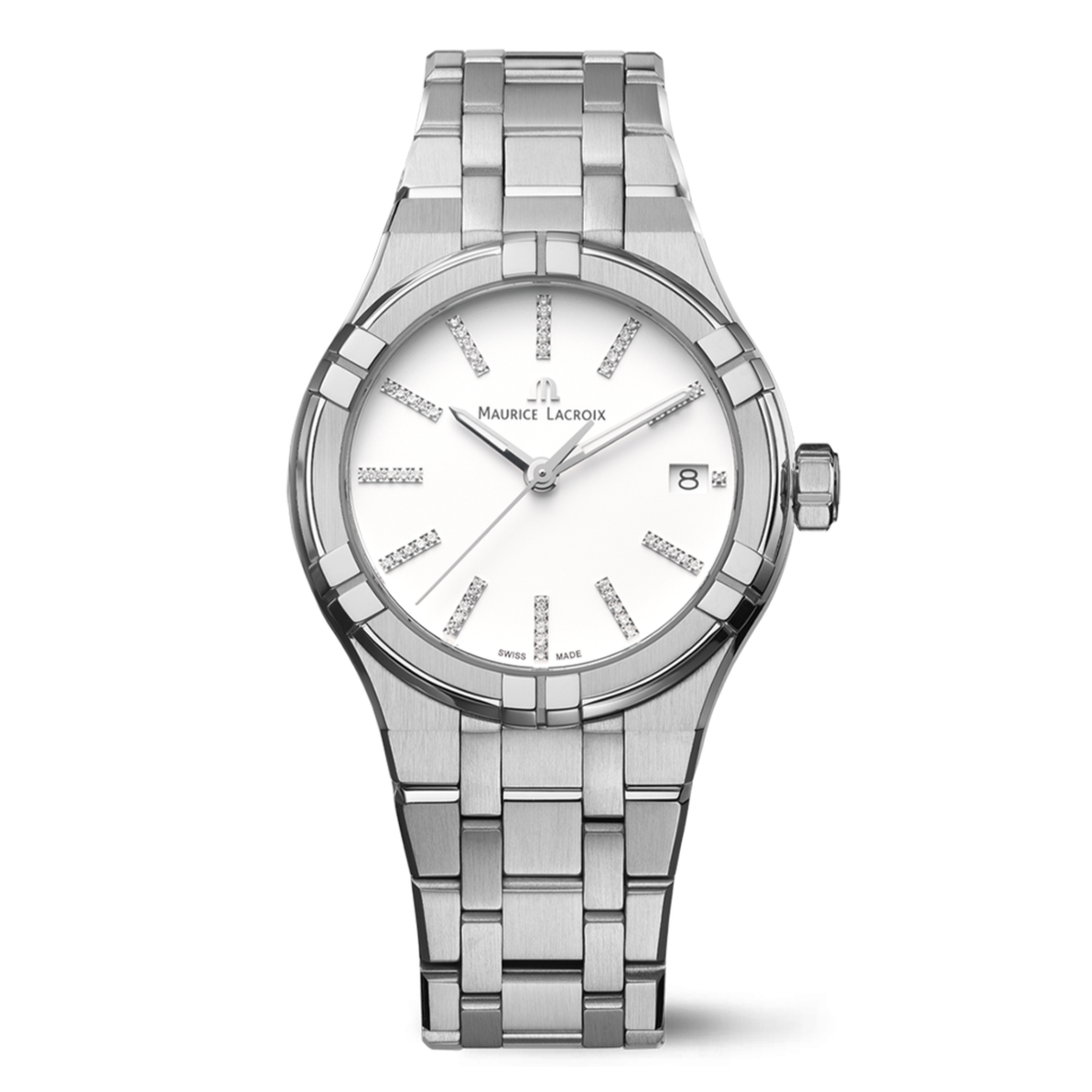 Maurice Lacroix Ladies White Diamond Aikon Watch AI1106-SS002-150