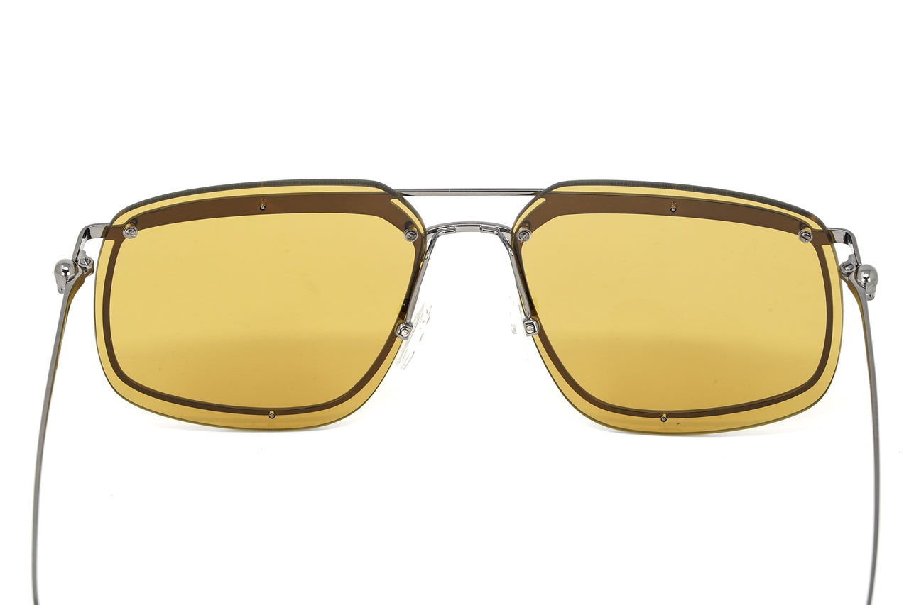 Alexander McQueen Men's Sunglasses Rimless Pilot AM0221SK-004 64