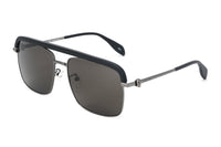 Thumbnail for Alexander McQueen Men's Sunglasses Browline Grey/Black AM0258S-002 59