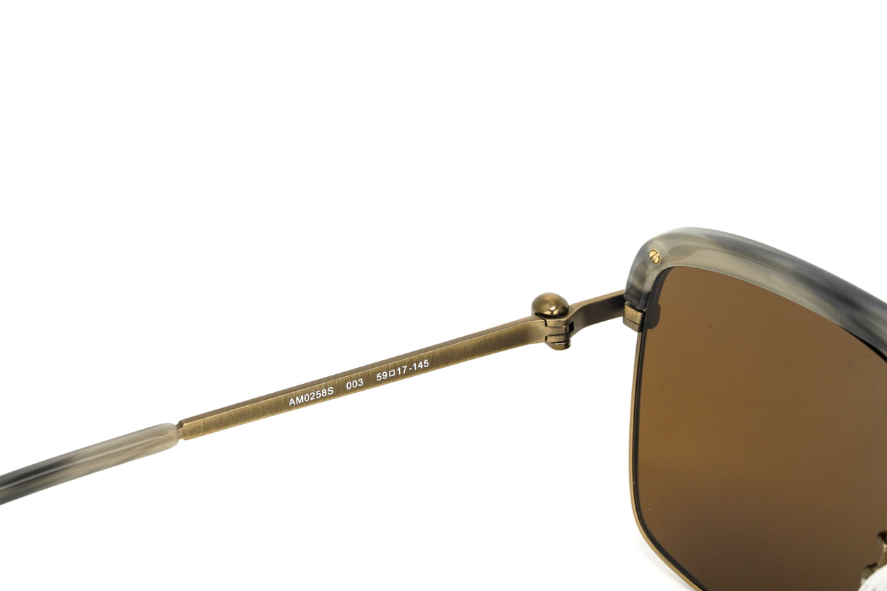 Alexander McQueen Men's Sunglasses Browline Bronze AM0258S-003 59
