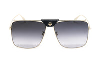 Thumbnail for Alexander McQueen Unisex Sunglasses Browline Gold AM0318S-001 61