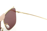 Thumbnail for Alexander McQueen Unisex Sunglasses Browline Red AM0318S-003 61