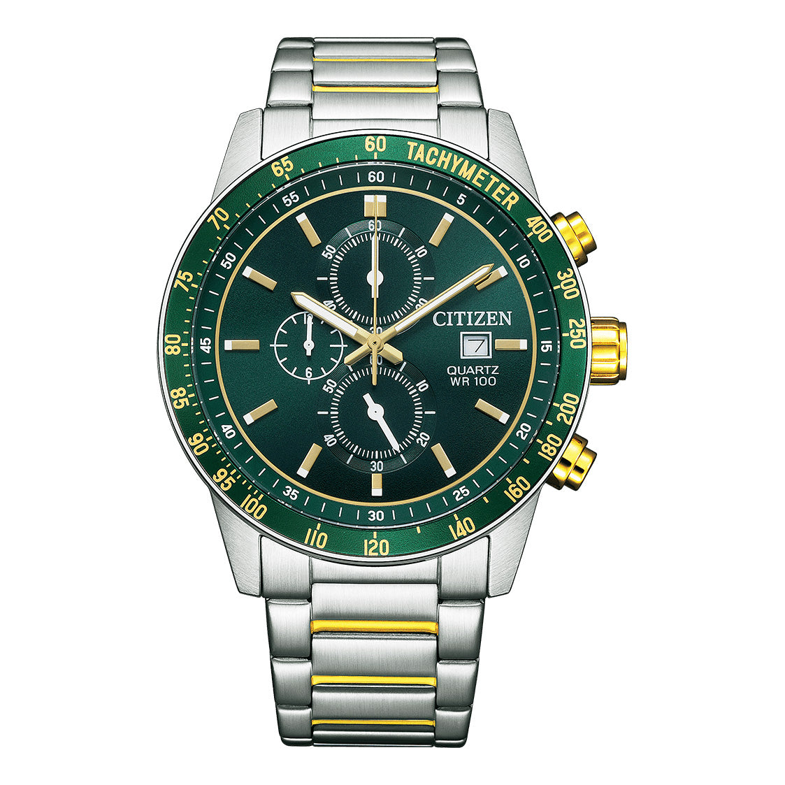 Citizen Men's 44mm Chronograph Watch Emerald Green Dial