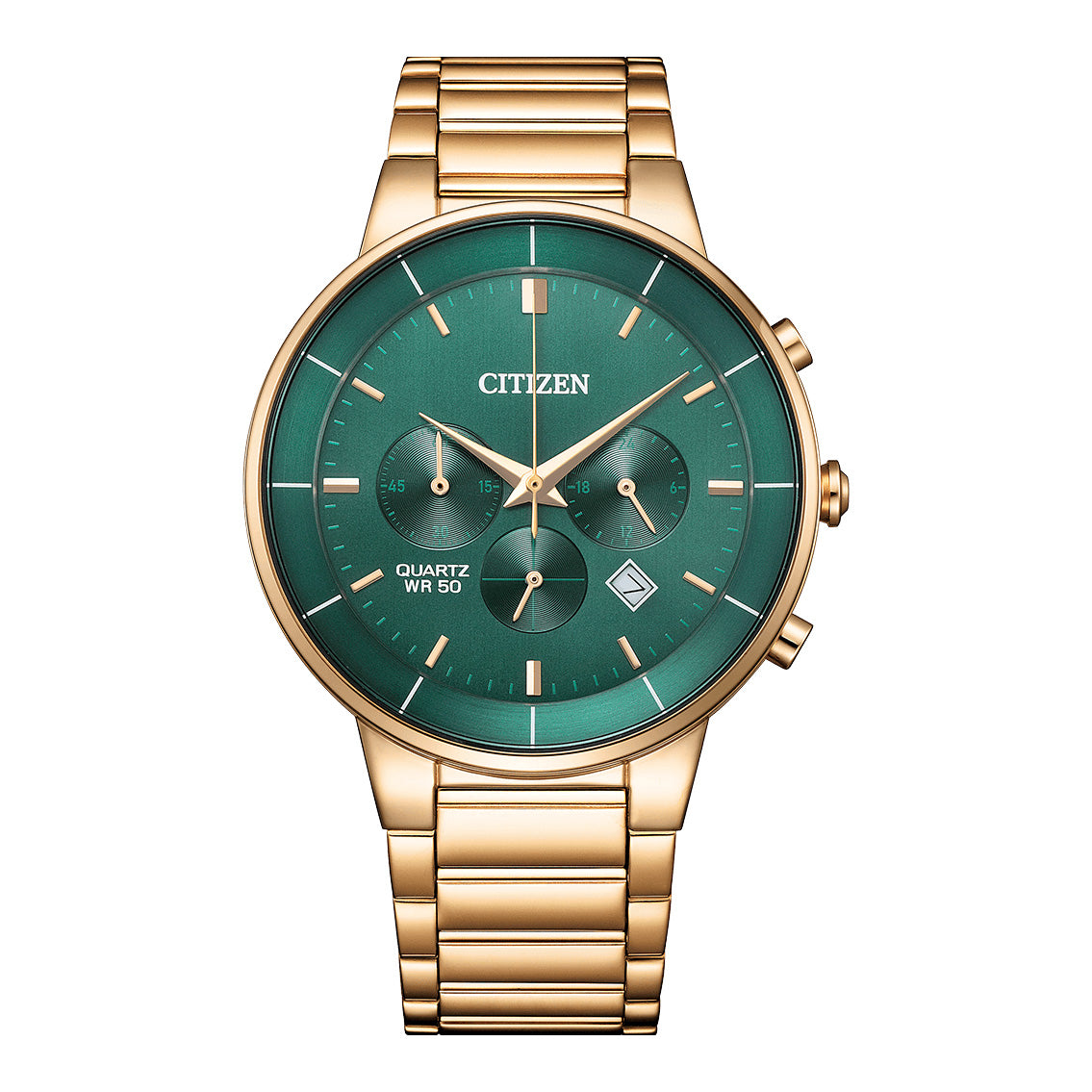 Citizen Men's Chronograph Watch 42mm Green Dial