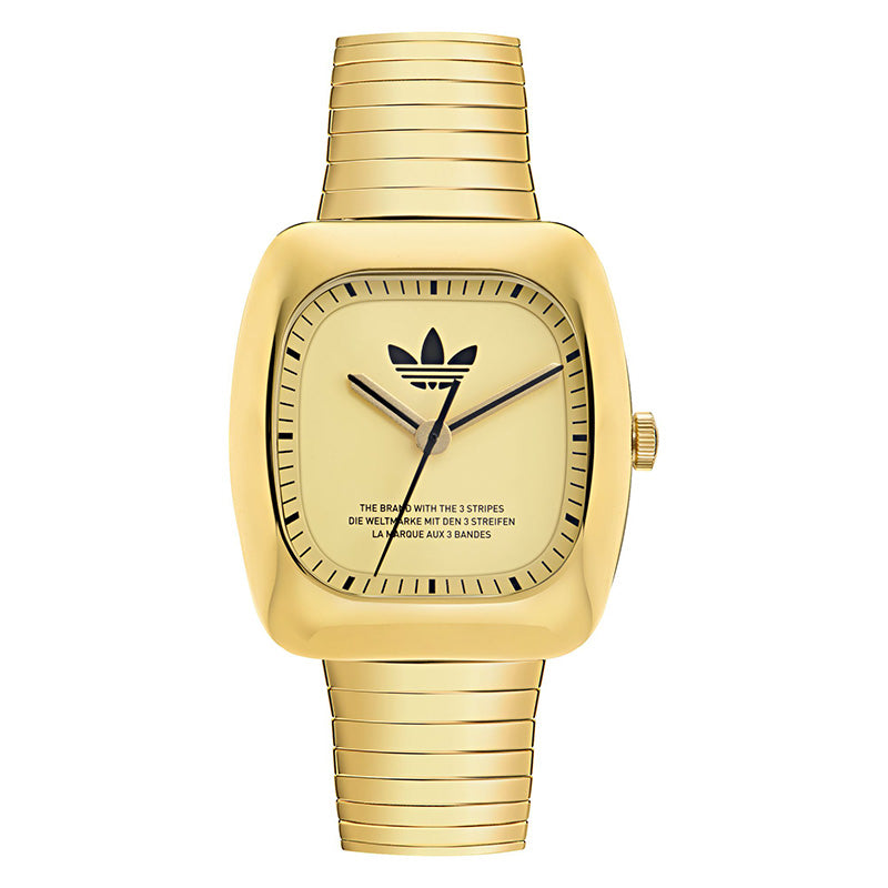 Adidas Originals Retro Wave One Unisex Gold Watch AOSY24024