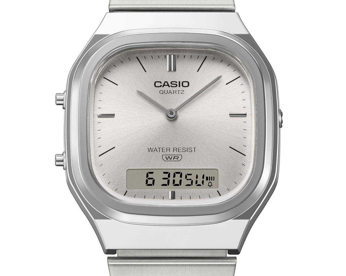 Casio Unisex Vintage Analog Silver Digital Watch AQ-240E-7ADF