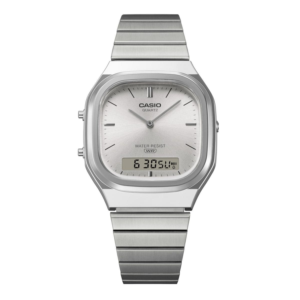 Casio Unisex Vintage Analog Silver Digital Watch AQ-240E-7ADF
