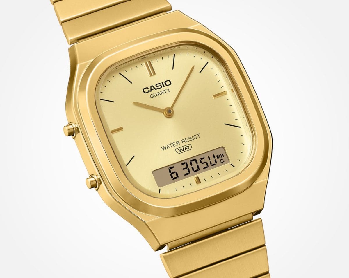 Casio Unisex Vintage Analog Digital Gold Watch AQ-240EG-9ADF
