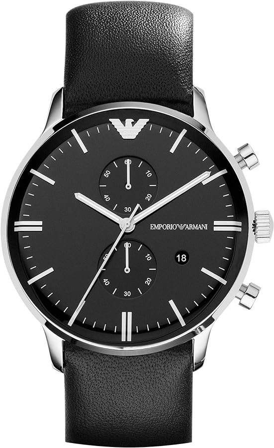 Emporio Armani Men's Classic Gianni Chronograph Watch Black AR0397