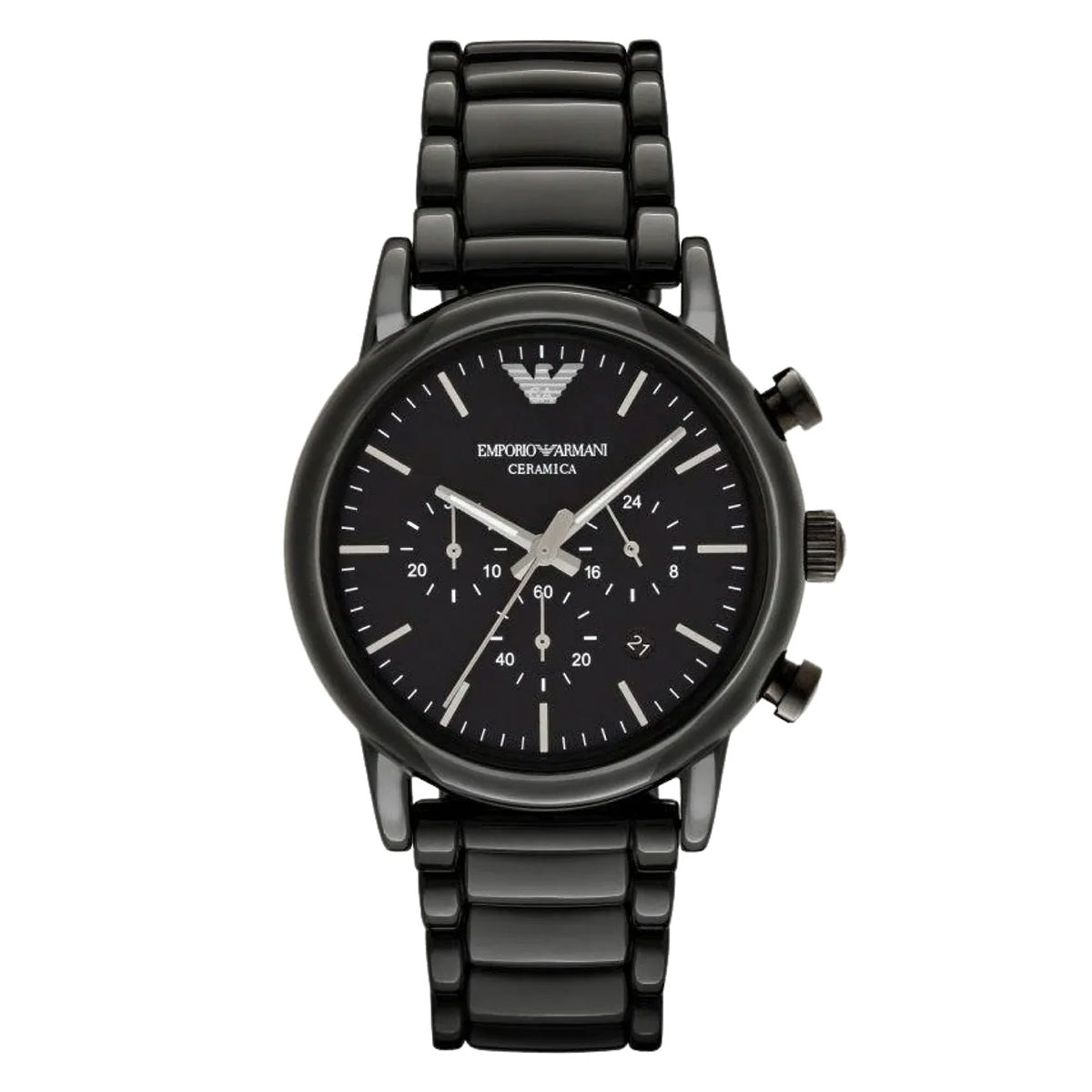 Emporio Armani Men's Luigi Chronograph Watch Black Ceramic AR1507