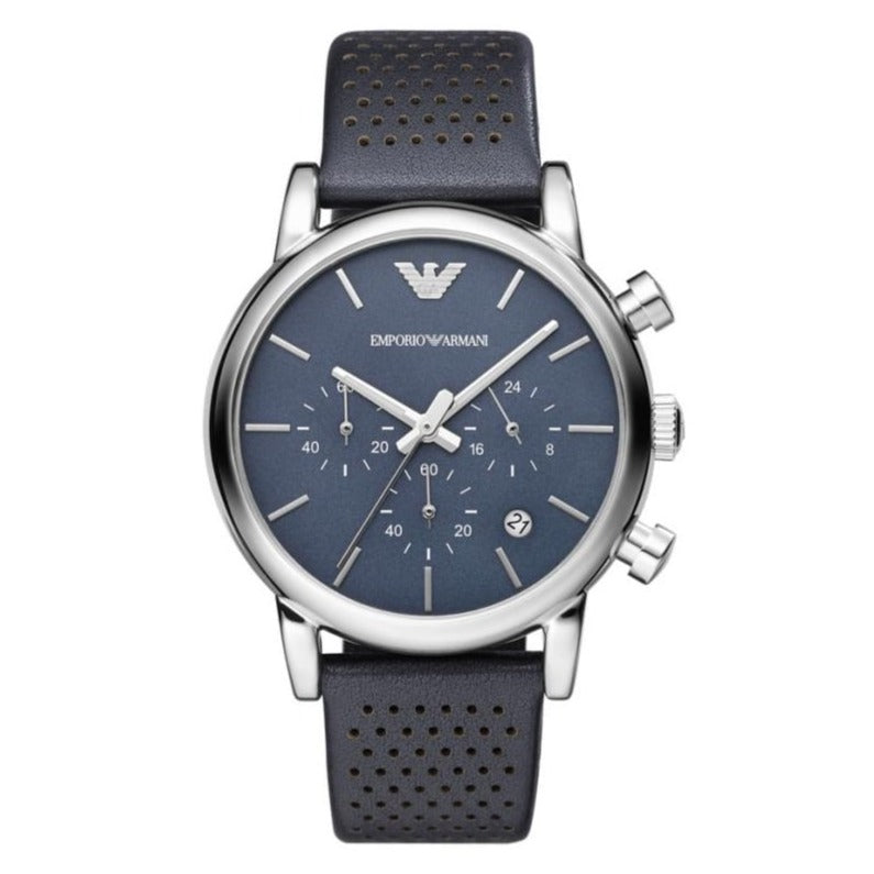 Emporio Armani Men's Luigi Chronograph Watch Blue AR1736