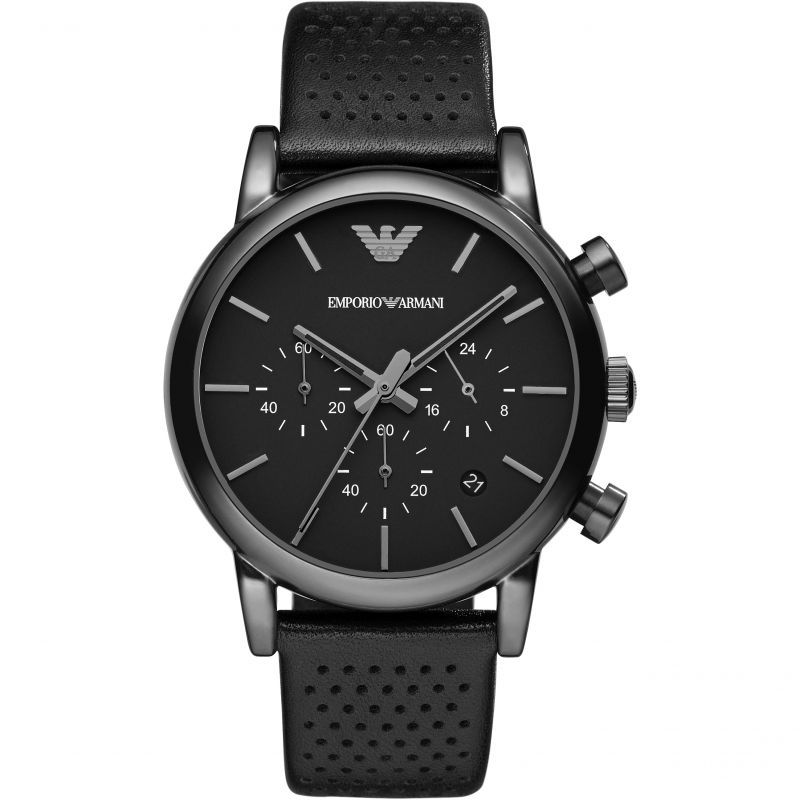 Emporio Armani Men's Luigi Chronograph Watch Black PVD AR1737