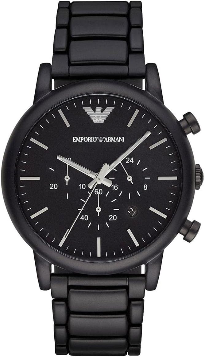 Emporio Armani Men's Luigi Chronograph Watch Black PVD AR1895