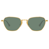 Thumbnail for Alessandra Rich x Linda Farrow Gold/Green Sunglasses AR1C11SUN