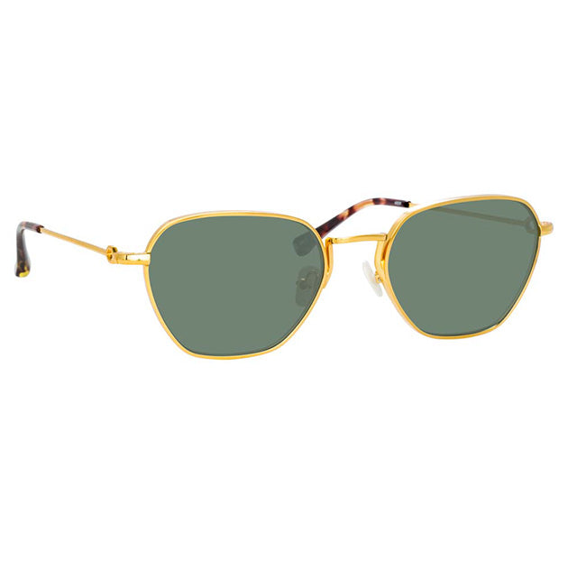 Alessandra Rich x Linda Farrow Gold/Green Sunglasses AR1C11SUN