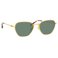 Thumbnail for Alessandra Rich x Linda Farrow Gold/Green Sunglasses AR1C11SUN