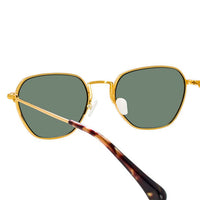 Thumbnail for Alessandra Rich x Linda Farrow Gold/Green Sunglasses AR1C11SUN
