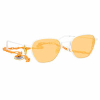 Thumbnail for Alessandra Rich x Linda Farrow Orange Women’s Sunglasses AR1C9SUN