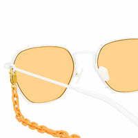 Thumbnail for Alessandra Rich x Linda Farrow Orange Women’s Sunglasses AR1C9SUN