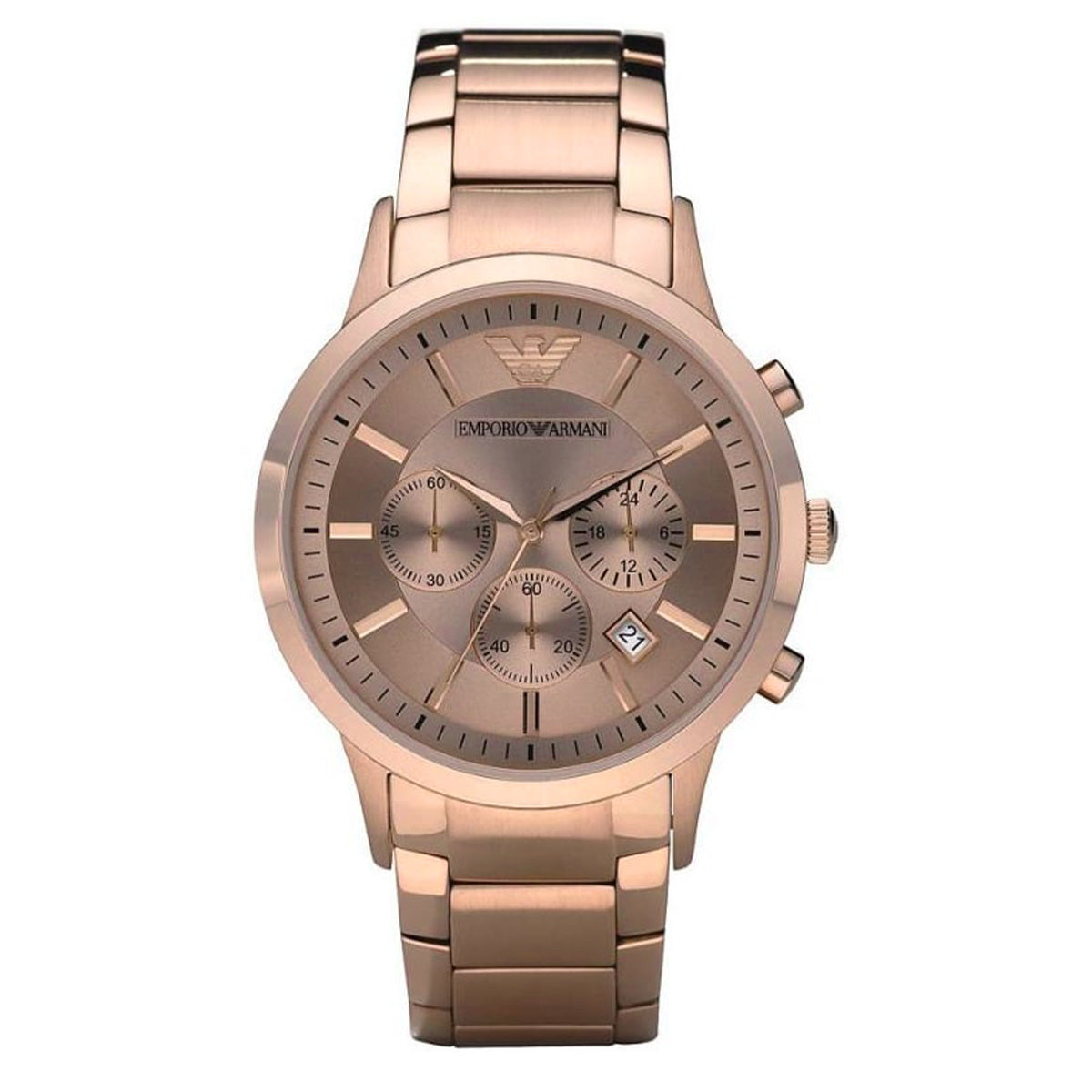 Emporio Armani Men's Chronograph Watch Rose Gold PVD AR2452