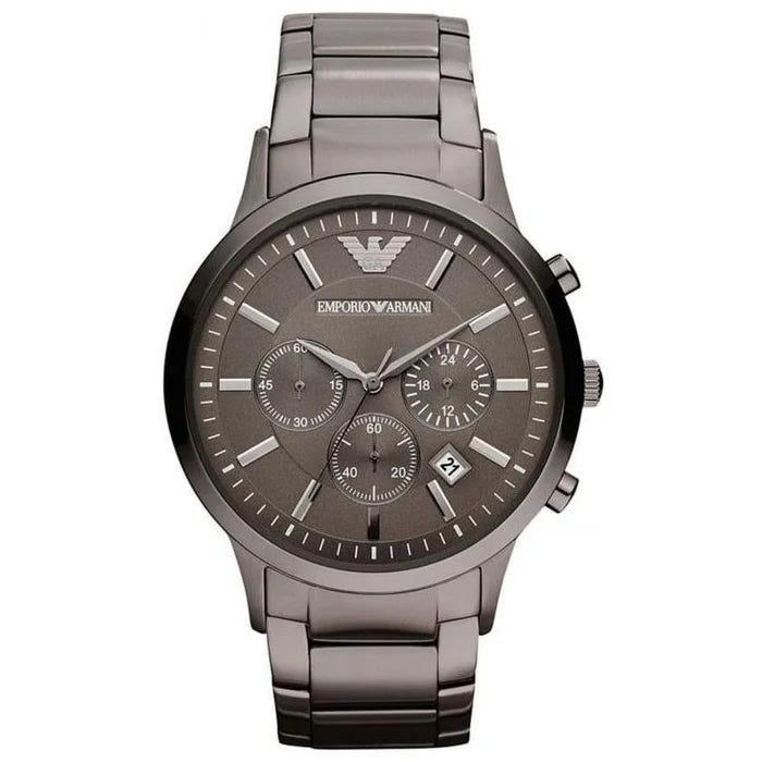 Emporio Armani Men's Renato Chronograph Watch Grey Steel AR2454