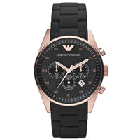 Emporio Armani Men s Sportivo Chronograph Watch Rose Gold PVD AR5905 Watches Crystals