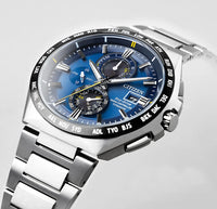 Thumbnail for Citizen Men's Watch Chronograph Radio Controlled Eco-Drive Titanium Blue AT8234-85L