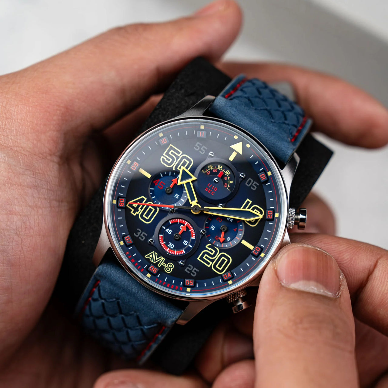 AVI-8 Coningham Chronograph with Blue Dial | Watches & Crystals