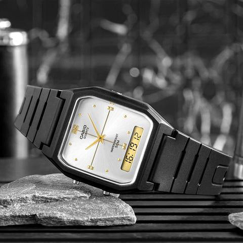 Casio Unisex Watch 31mm Core Combination Silver Black