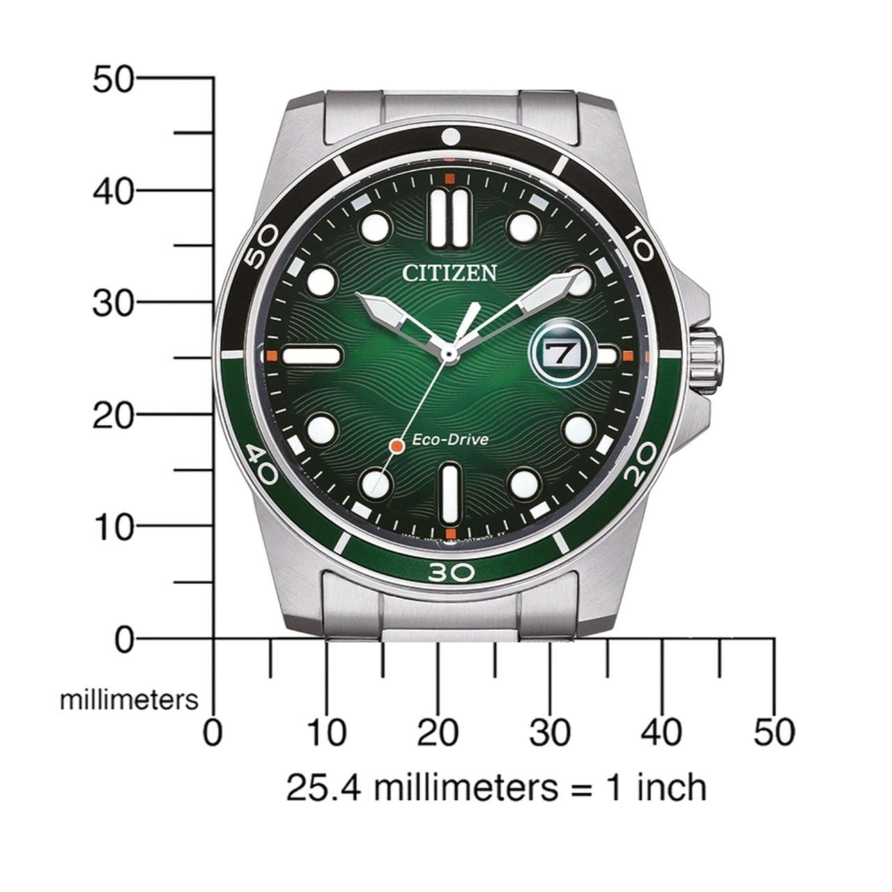 Citizen Men's 41.5mm Eco-Drive Watch Green Dial