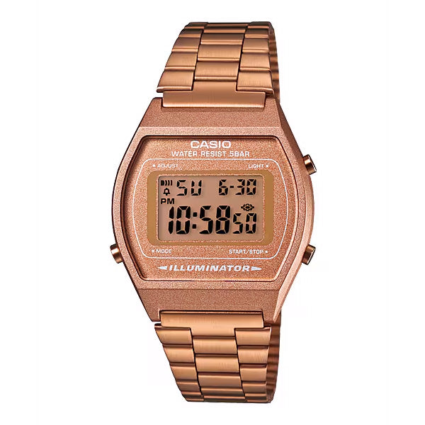 Casio Vintage 39mm Rose Gold Unisex Digital Watch B640WC-5ADF