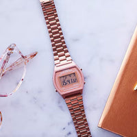 Thumbnail for Casio Vintage 39mm Rose Gold Unisex Digital Watch B640WC-5ADF