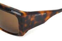 Thumbnail for Balenciaga Unisex Sunglasses Oversized Rectangle Havana BB0002S-002 63