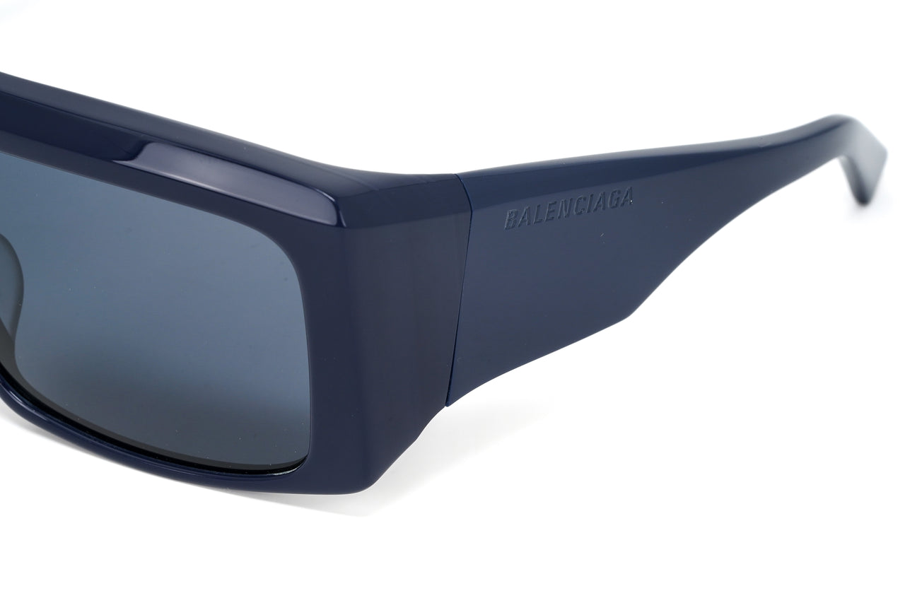 Balenciaga Unisex Sunglasses Oversized Rectangle Blue BB0002S-004 63