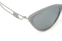 Thumbnail for Balenciaga Women's Sunglasses Cat Eye Ruthenium Grey BB0052S-004 56