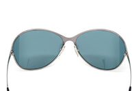 Thumbnail for Balenciaga Women's Sunglasses Oversized Cat Eye Ruthenium Blue BB0137S-002 77