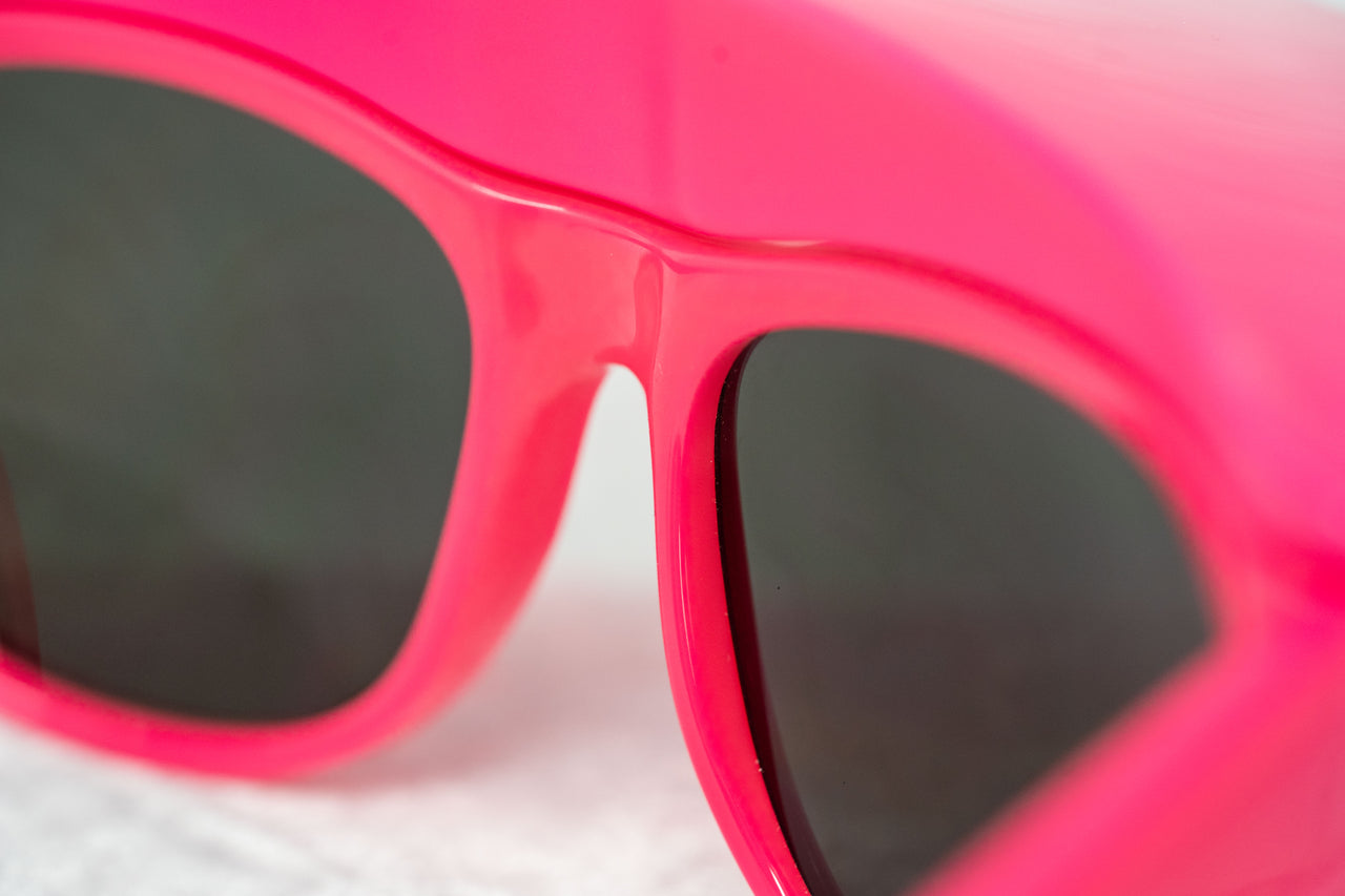 Bernhard Willhelm Sunglasses Unisex Pink Visor Blue Mirror Lenses Cat 3