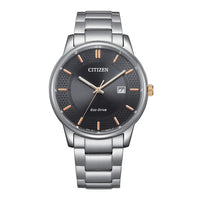 Thumbnail for Citizen Eco-Drive Men's Watch 40mm Black Dial Stainless Steel