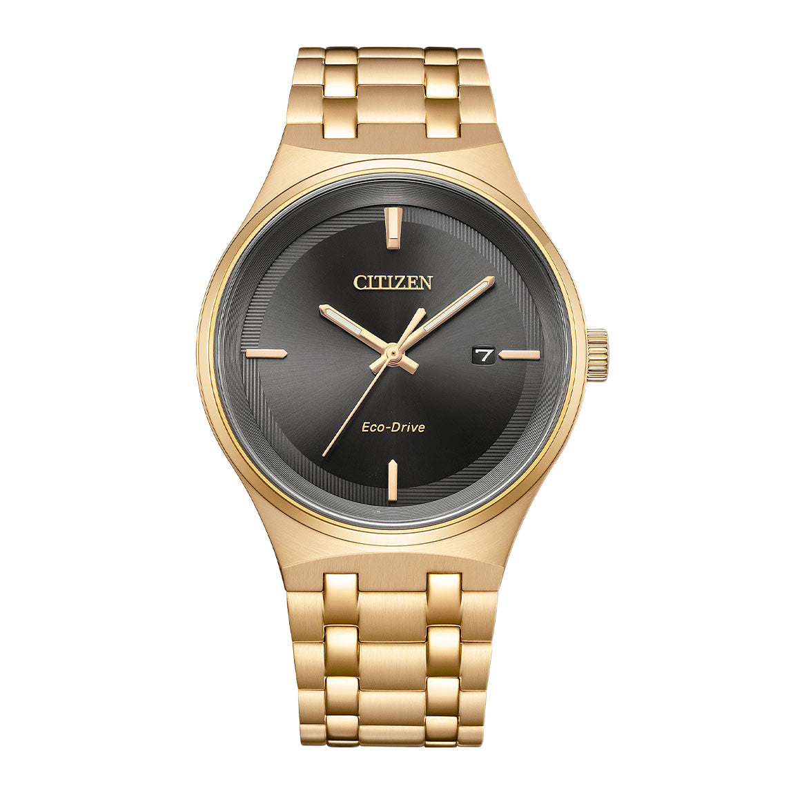 Citizen Eco-Drive Men's Watch 40mm Black Dial Gold Stainless Steel
