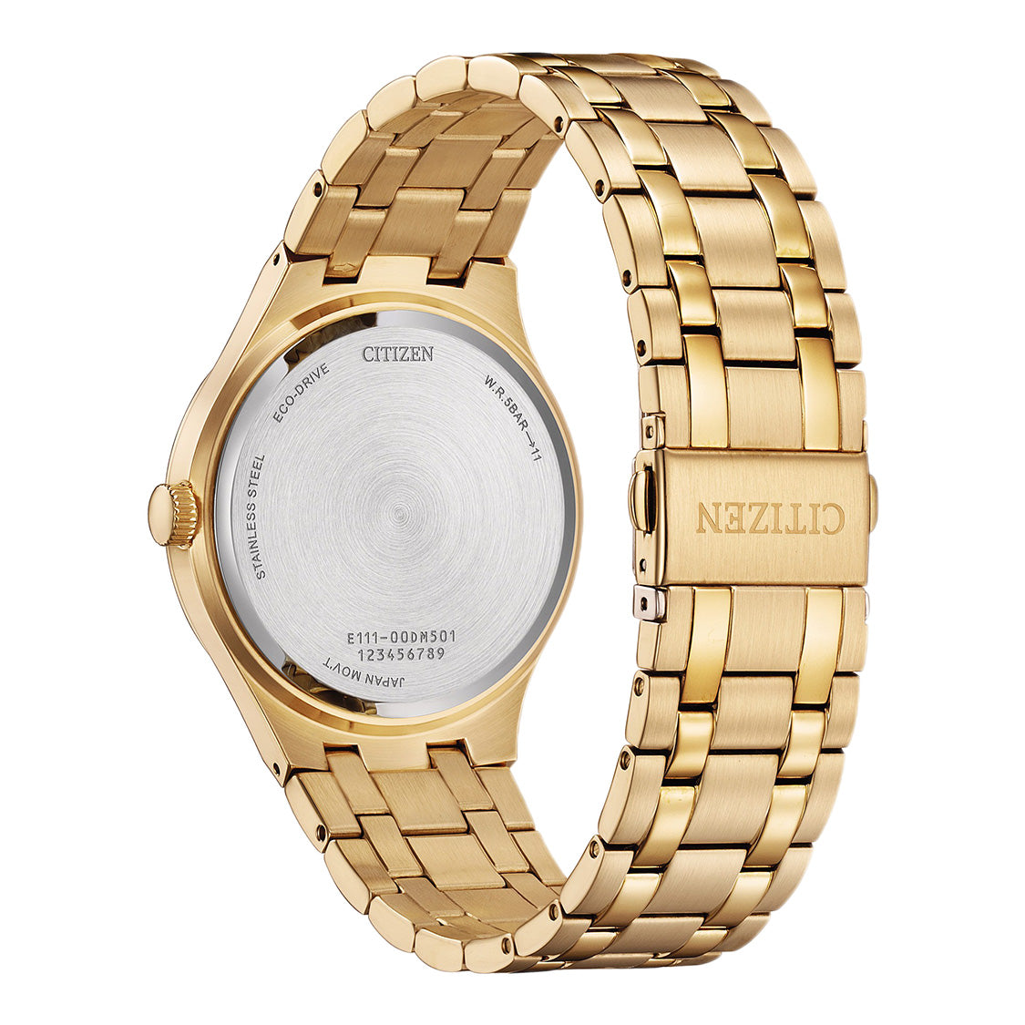 Citizen Eco-Drive Men's Watch 40mm Black Dial Gold Stainless Steel