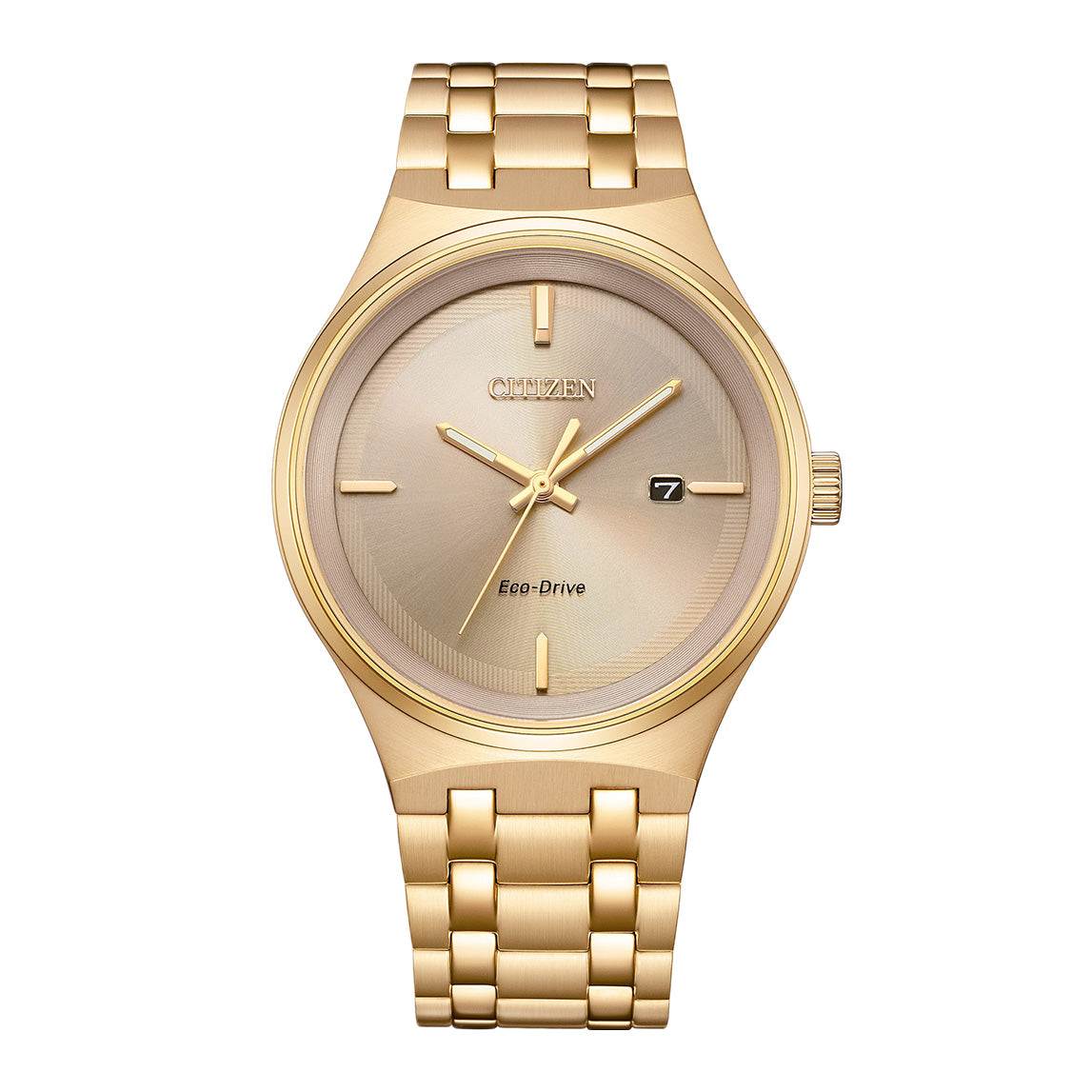 Citizen Eco-Drive Men's Watch 40mm Champagne Dial Gold Steel