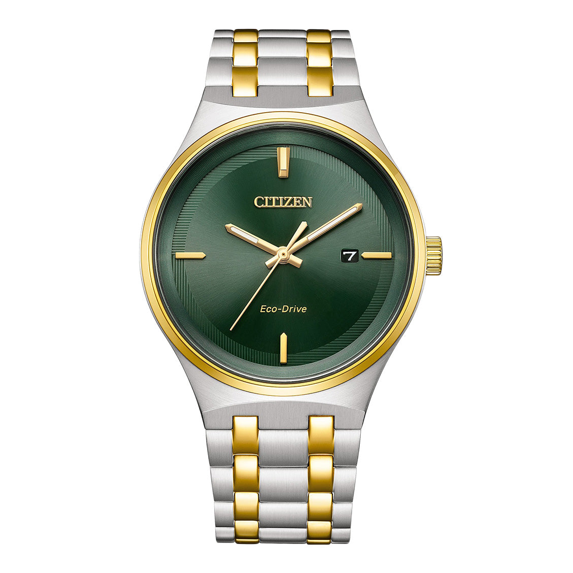 Citizen Men's Eco-Drive Watch 40mm Green Dial Two-Tone