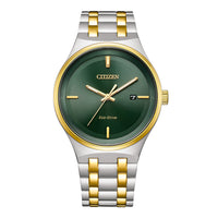 Thumbnail for Citizen Men's Eco-Drive Watch 40mm Green Dial Two-Tone
