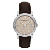 Thumbnail for Burberry Men's Watch The City Check Champagne Brown BU9011