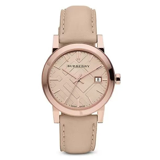 Burberry Ladies' Watch The City Check Rose Gold BU9014