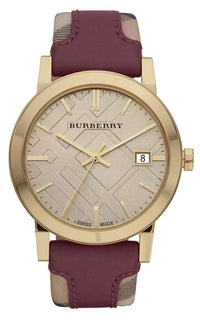 Thumbnail for Burberry Ladies Watch The City Check Champagne BU9017