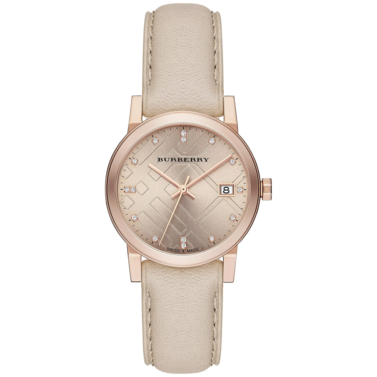 Burberry Ladies Watch The City Diamond 34MM Rose Gold