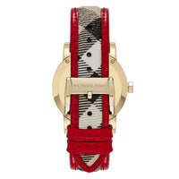 Thumbnail for Burberry Ladies' Watch The City Check Gold Red BU9139